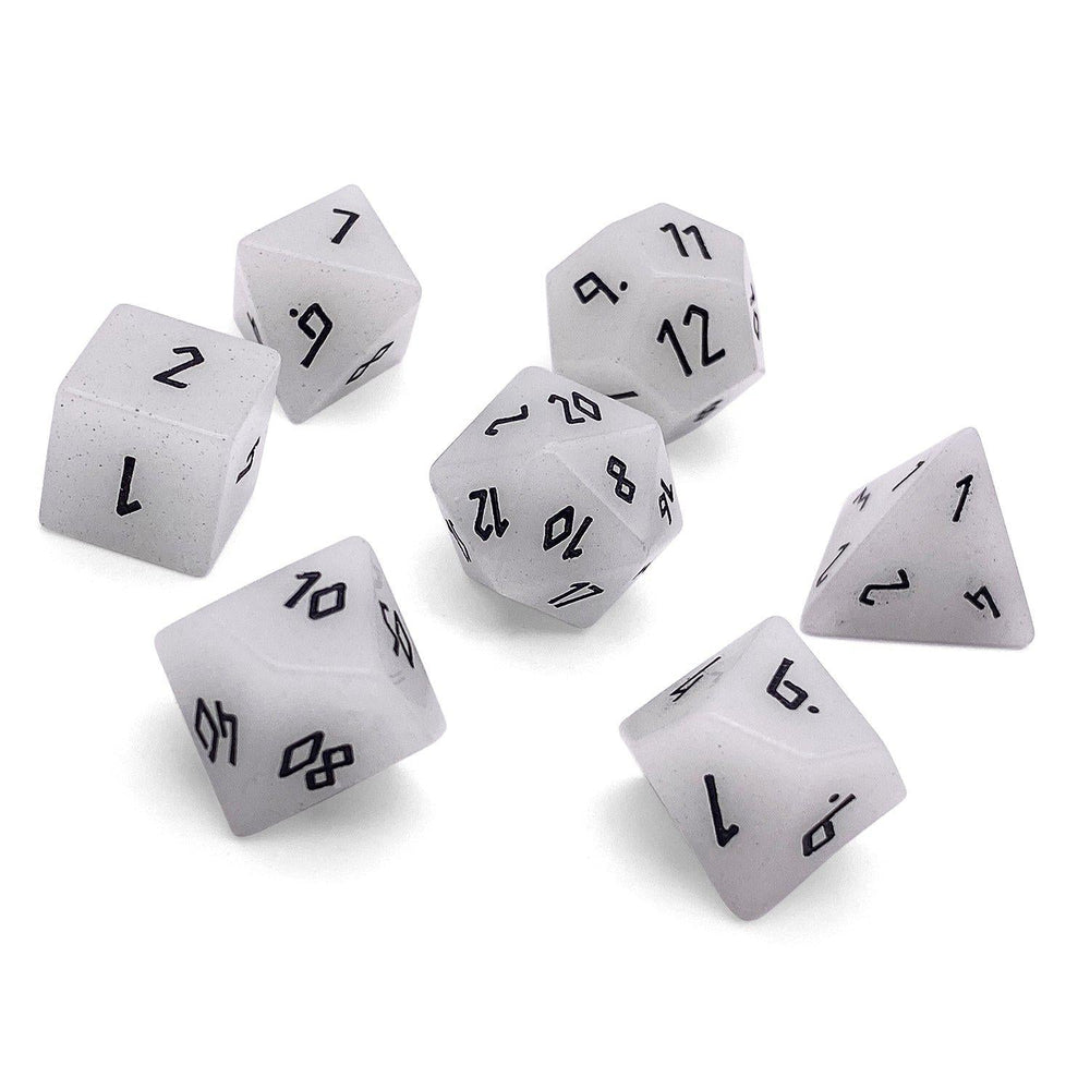 Glowstone Blue - 7 Piece RPG Set Gemstone Dice