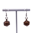 Gnomish Copper - Ioun Stone D20 Dice Earrings by Norse Foundry-Earrings-Norse Foundry-dungeons and dragons-d&d-dungeons & dragons-earrings-dnd accessories-dice earrings- d20 earrings