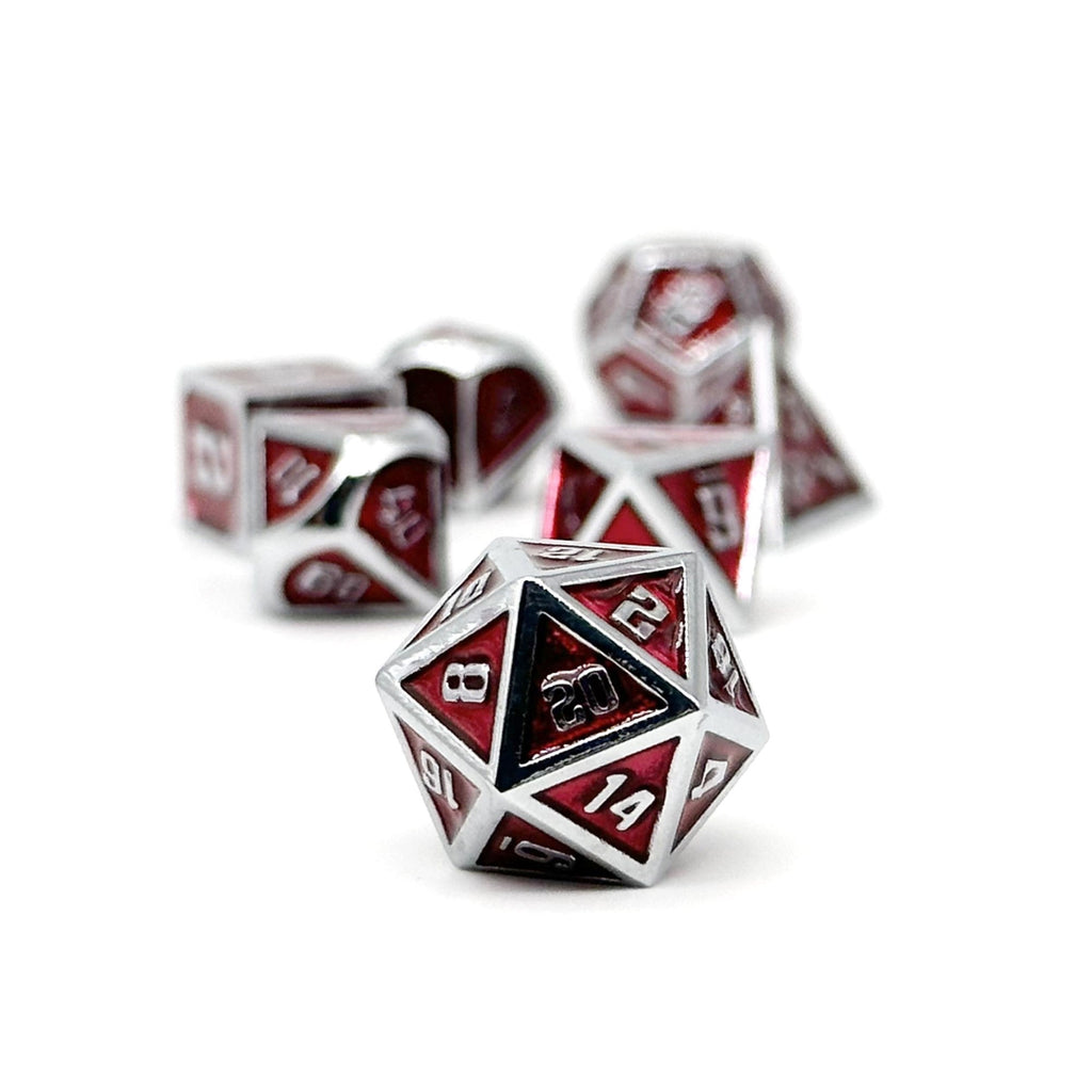 Gravestones - Blood Moon - Metal Dice Set-Norse Foundry-Norse Foundry-dungeons & dragons-d&d dice set-rpg dice set-d20-metal dice set-d&d-mini dice set-14mm-perfect for tabletop rpgs