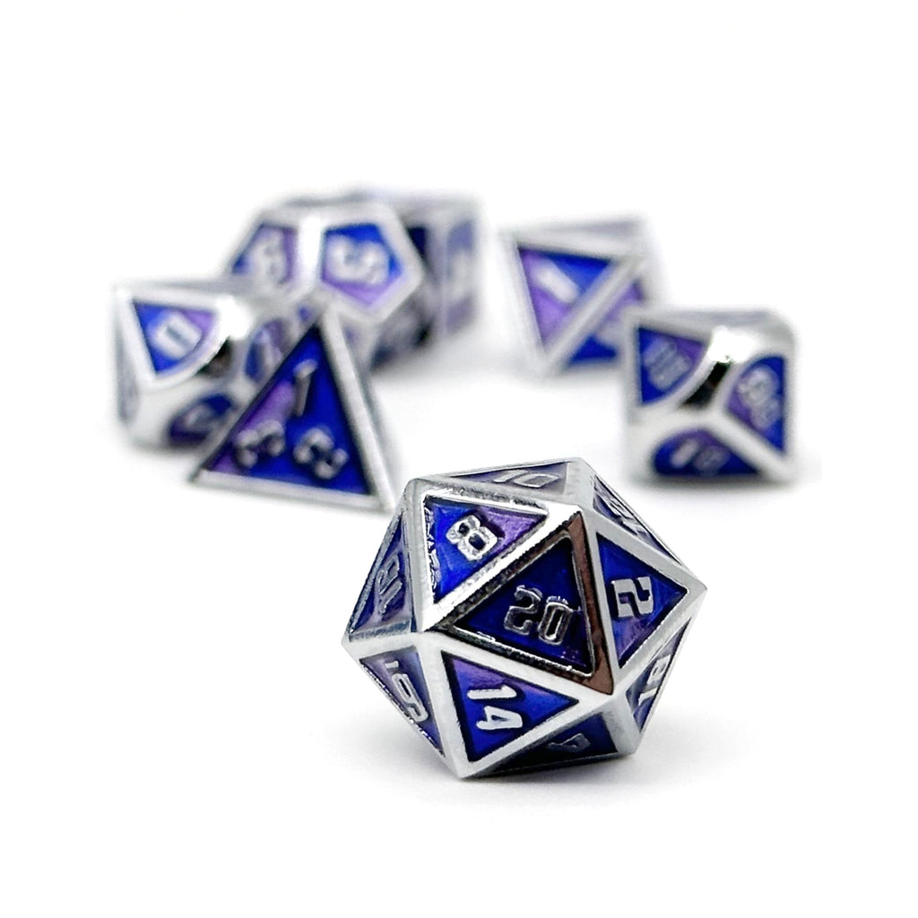 Gravestones - Counterspell - Metal Dice Set-Metal - Zinc Alloy Dice-Norse Foundry-Norse Foundry-dungeons & dragons-d&d dice set-rpg dice set-d20-metal dice set-d&d-mini dice set-14mm-perfect for tabletop rpgs