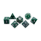 Green African Jade - 7 Piece RPG Set Gemstone Dice-Gemstone Dice-Norse Foundry-Gemstone Dice-Dungeons and Dragons Dice-Gem Dice-D&D Dice-Gaming Dice-Perfect for Tabletop RPGs-Dice Set