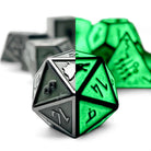 Green Slime Norse Themed Metal Dice Set-Zinc Alloy Dice-Norse Foundry-Dungeons and Dragons-DND Dice-D20-Metal Dice Set-DND-D&D Metal Dice Set-Perfect for Tabletop RPGs