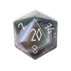 Green Striped Agate - Boulder® 30mm Gemstone Dice