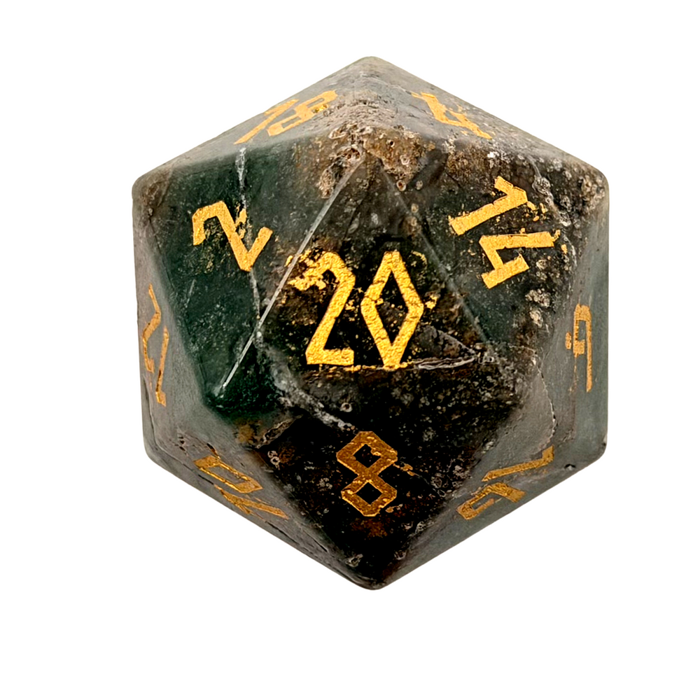 Green African Jade - Boulder® 30mm Gemstone Dice