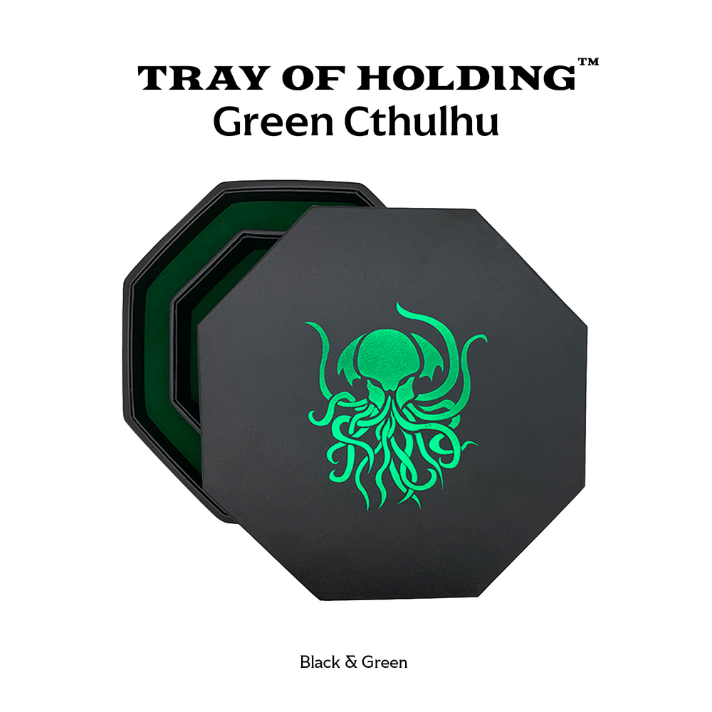 Green Cthulhu - Tray of Holding™ Dice Tray by Norse Foundry