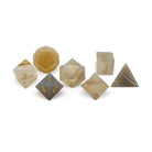 Grey Agate - 7 Piece RPG Set Gemstone Dice-Gemstone Dice-Norse Foundry-Gemstone Dice-Dungeons & Dragons Dice-Gem Dice-DnD Dice-Gaming Dice-Perfect for Tabletop RPGs-Dice Set