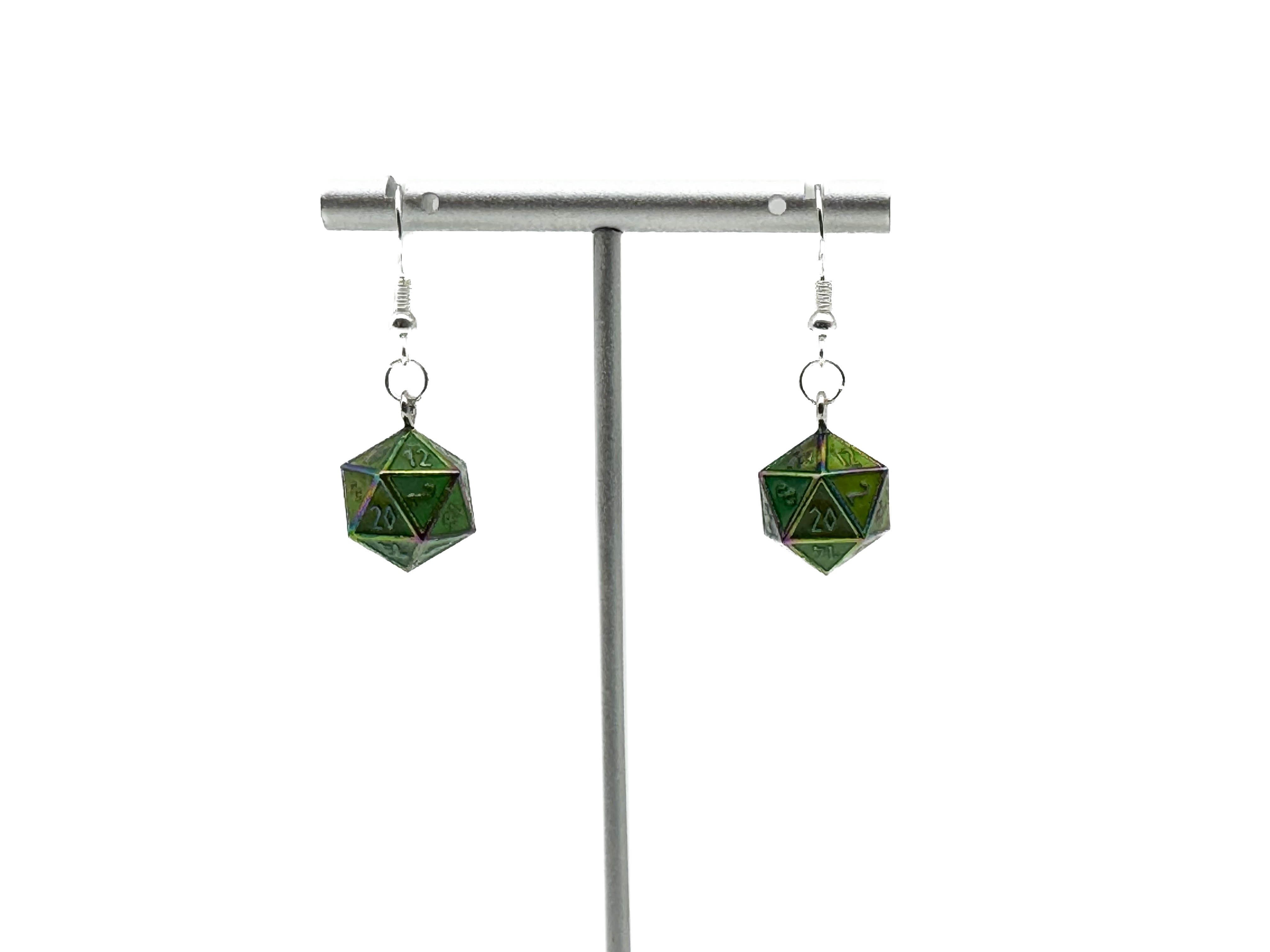 Headhunter - Ioun Stone D20 Dice Earrings by Norse Foundry-Earrings-Norse Foundry-dungeons and dragons-d&d-dungeons & dragons-earrings-dnd accessories-dice earrings- d20 earrings