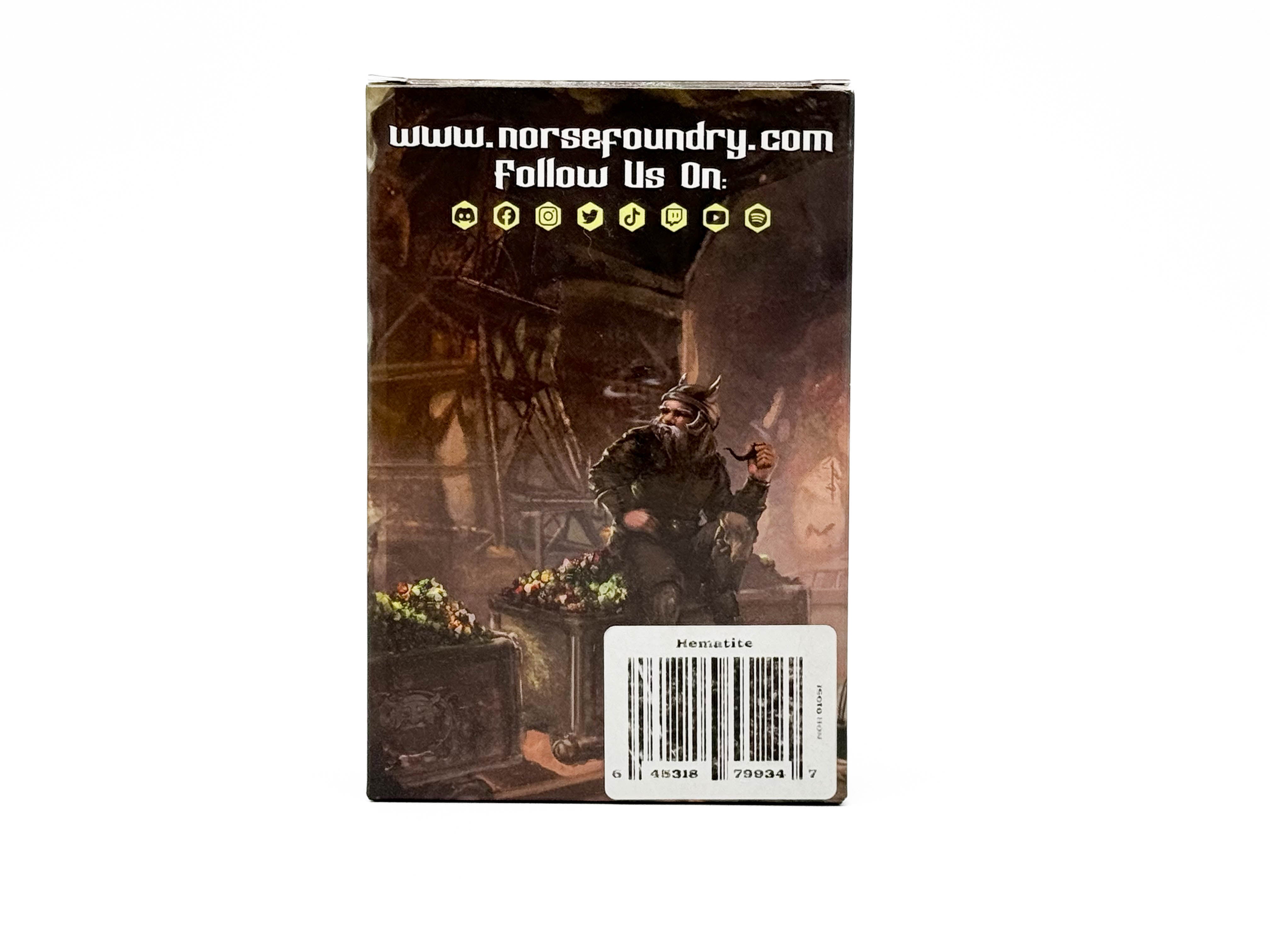 Hematite - 7 Piece RPG Set Gemstone Dice-Gemstone Dice-Norse Foundry-Gemstone Dice-Dungeons & Dragons Dice-Gem Dice-DnD Dice-Gaming Dice-Perfect for Tabletop RPGs-Dice Set