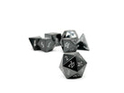 Hematite - 7 Piece RPG Set Gemstone Dice-Gemstone Dice-Norse Foundry-Gemstone Dice-Dungeons & Dragons Dice-Gem Dice-DnD Dice-Gaming Dice-Perfect for Tabletop RPGs-Dice Set