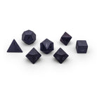 Hematite - Raised 7 Piece RPG Set Gemstone Dice-Gemstone Dice-Norse Foundry-Gemstone Dice-Dungeons and Dragons Dice-Gem Dice-D&D Dice-Gaming Dice-Perfect for Tabletop RPGs-Dice Set
