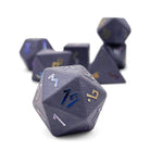 Hematite - Raised Holographic 7 Piece RPG Set Gemstone Dice-Gemstone Dice-Norse Foundry-Gemstone Dice-Dungeons and Dragons Dice-Gem Dice-DND Dice-Gaming Dice-Perfect for Tabletop RPGs-Dice Set