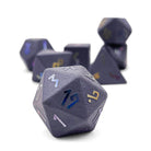 Hematite - Raised Holographic 7 Piece RPG Set Gemstone Dice-Gemstone Dice-Norse Foundry-Gemstone Dice-Dungeons & Dragons Dice-Gem Dice-DnD Dice-Gaming Dice-Perfect for Tabletop RPGs-Dice Set