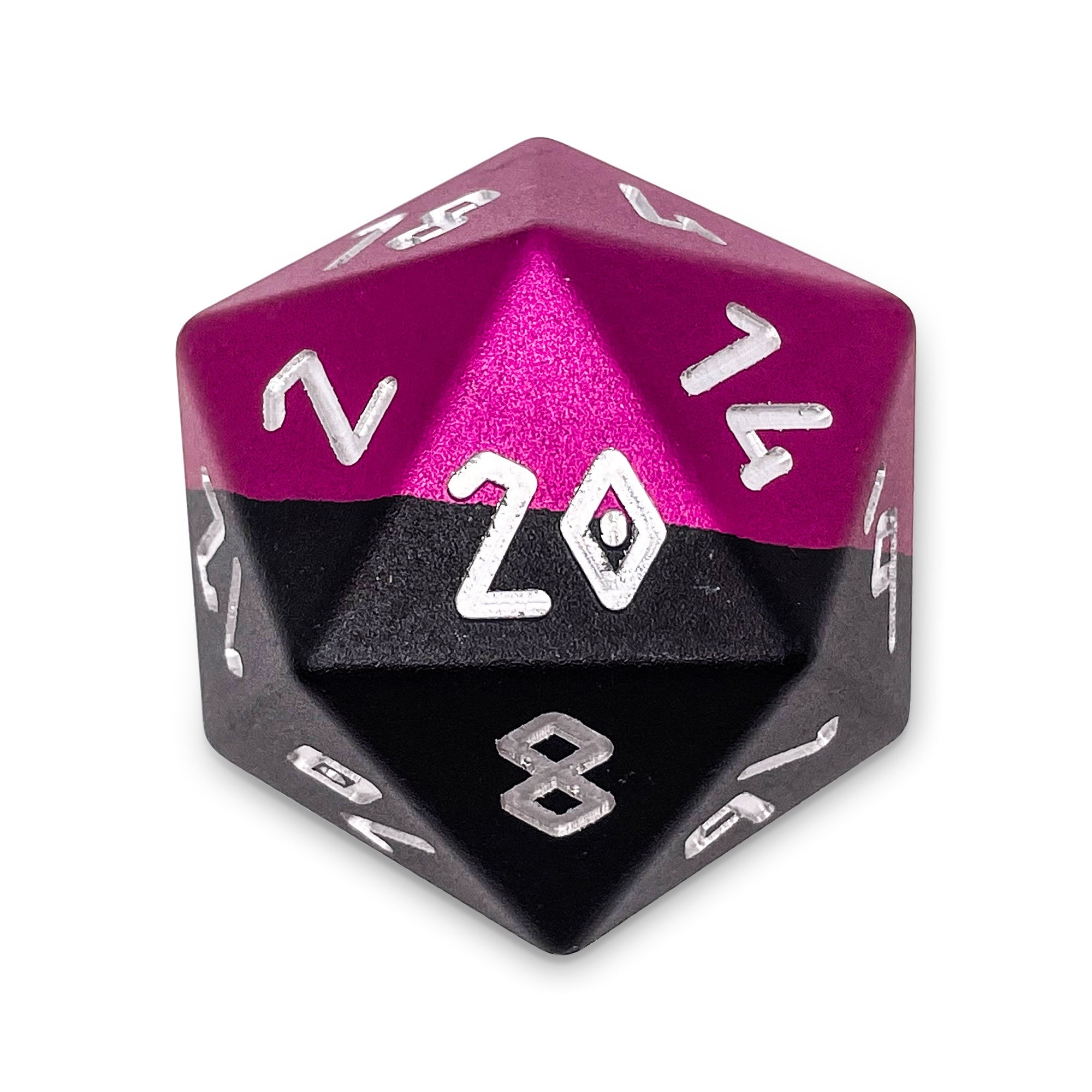Hitman - Boulder® 55mm 6063 Aluminum Hybrid Dice-Aluminum Dice-Norse Foundry-Norse Foundry-aluminum dice-dungeons & dragons-d&d dice-rpg dice-d20-d&d-55mm-oversize-boulder-perfect for tabletop rpgs