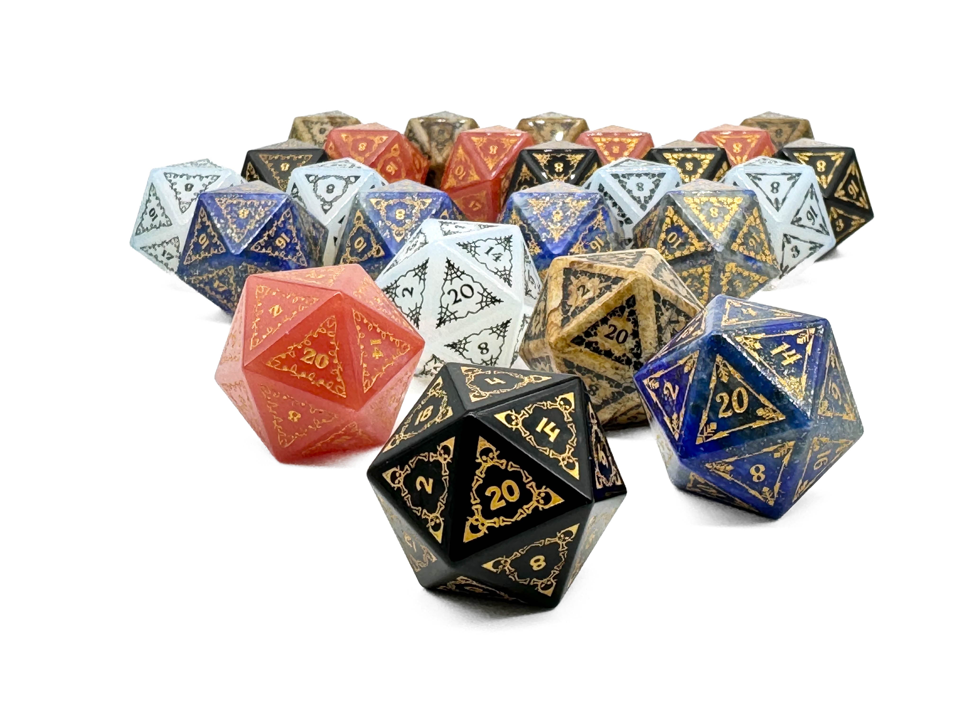 Holiday Wonderland Stone D20-Mystery Deals-Norse Foundry-dice-dungeons and dragons-dnd-dungeons & dragons-gemstone dice-d20-Mystery-Mystery D20-mystery-deal