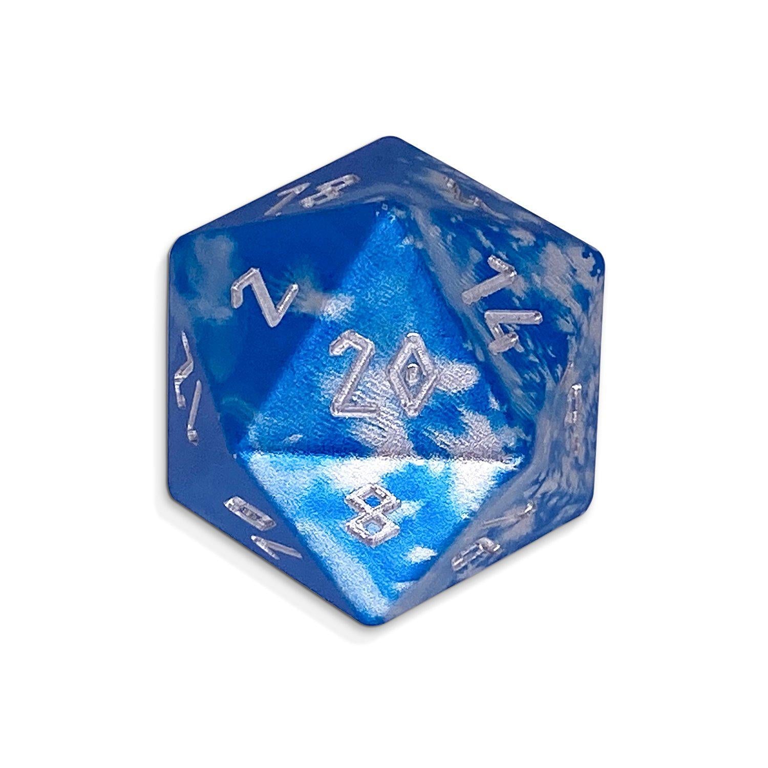 Single Wondrous Dice® D20 in Holy Smite! by Norse Foundry® 6063 Aircraft Grade Aluminum - NOR 02407