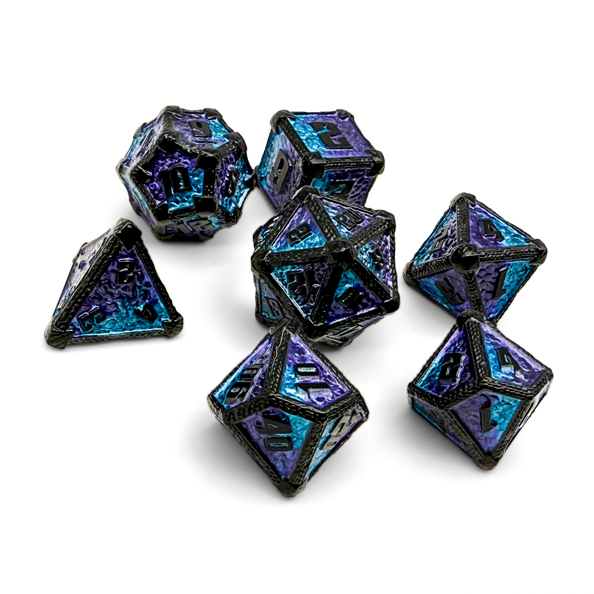 Hydrascale - Death Wyrm-Metal - Zinc Alloy Dice-Norse Foundry-Dungeons and Dragons-DND Dice-D20-Metal Dice Set-DND-D&D Metal Dice Set-Perfect for Tabletop RPGs