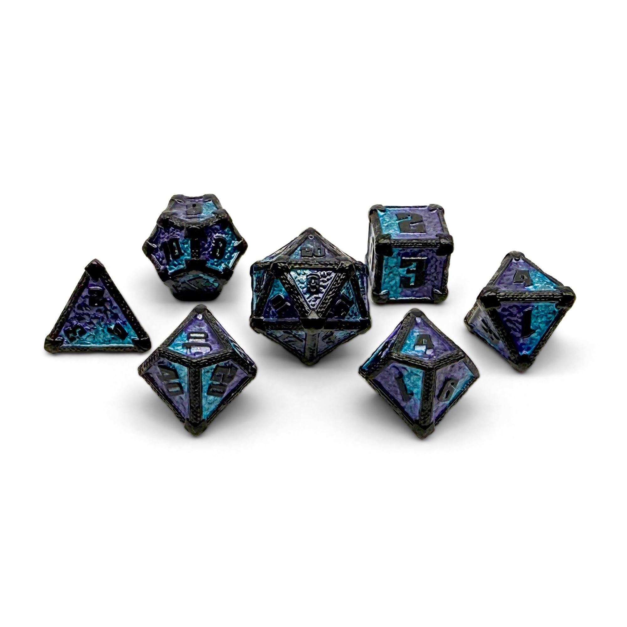 Hydrascale - Death Wyrm-Metal - Zinc Alloy Dice-Norse Foundry-Dungeons and Dragons-DND Dice-D20-Metal Dice Set-DND-D&D Metal Dice Set-Perfect for Tabletop RPGs
