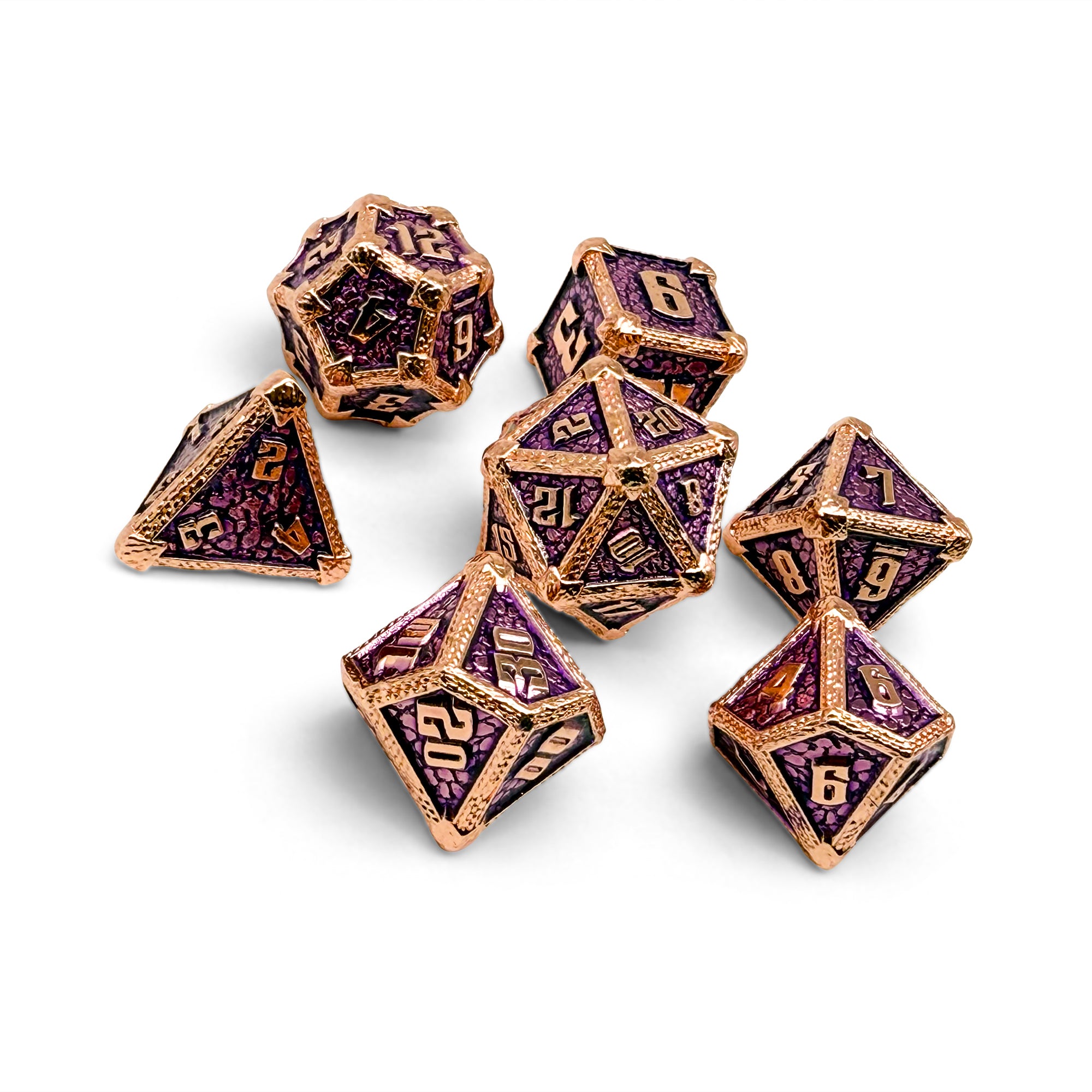 Hydrascale - Royal Menace-Metal - Zinc Alloy Dice-Norse Foundry -Dungeons and Dragons-DND Dice-D20-Metal Dice Set-DND-D&D Metal Dice Set-Perfect for Tabletop RPGs