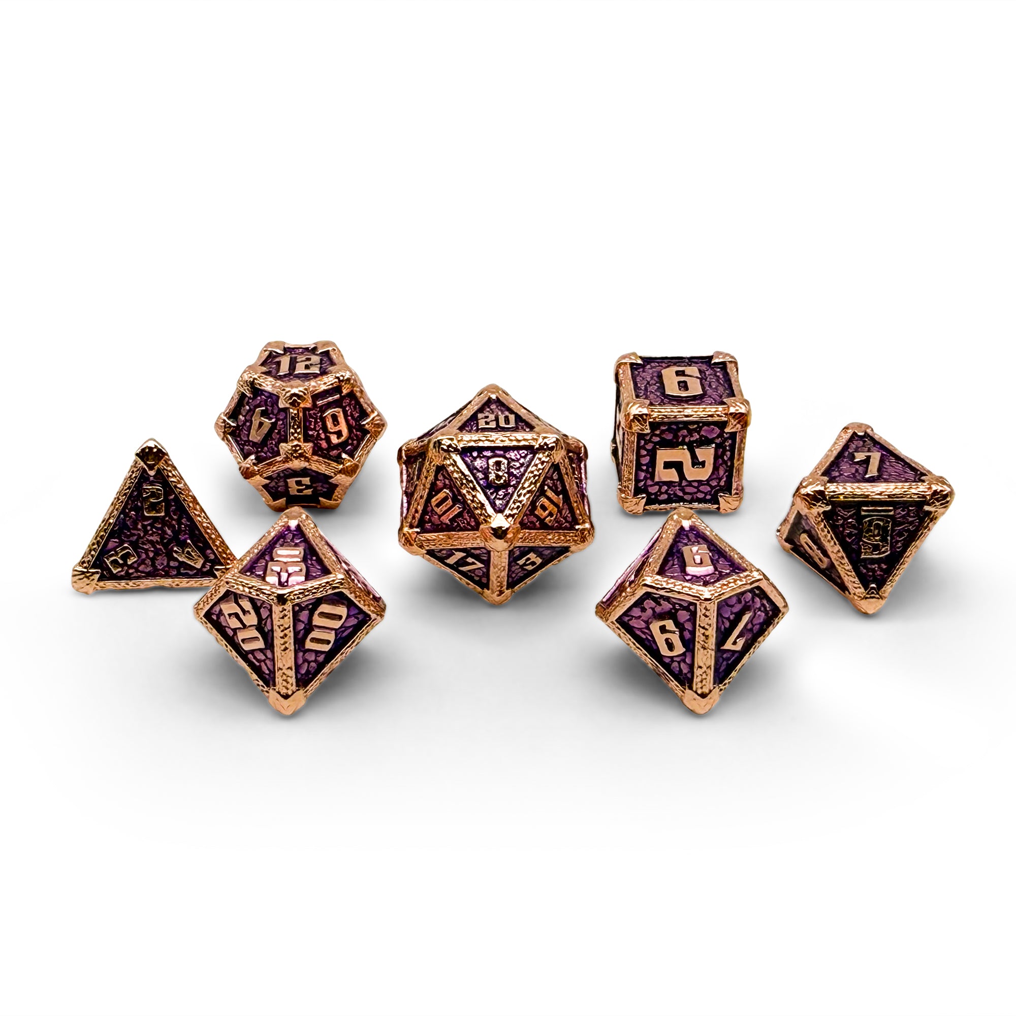 Hydrascale - Royal Menace-Metal - Zinc Alloy Dice-Norse Foundry -Dungeons and Dragons-DND Dice-D20-Metal Dice Set-DND-D&D Metal Dice Set-Perfect for Tabletop RPGs