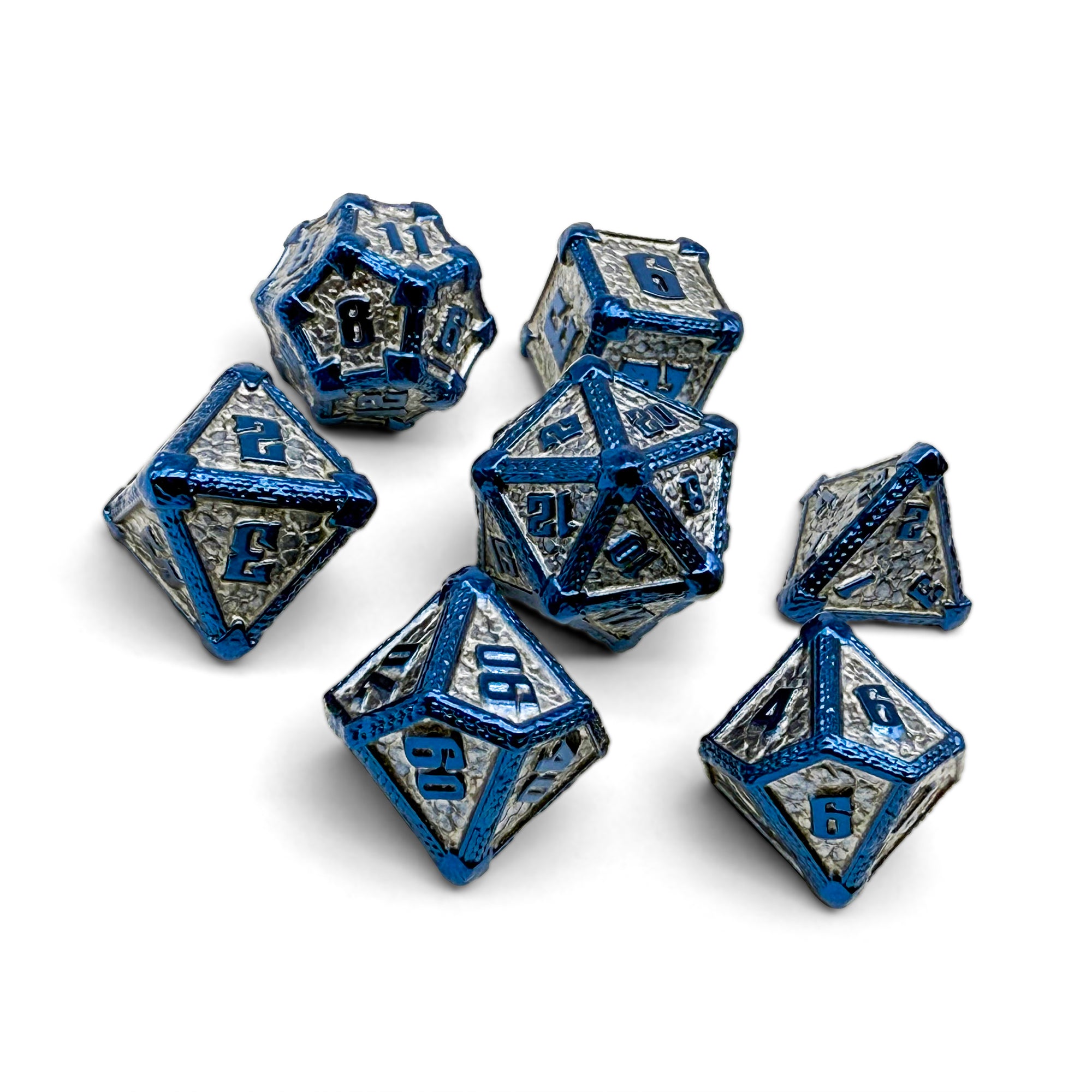 Hydrascale - Stormbane-Metal - Zinc Alloy Dice-Norse Foundry -Dungeons and Dragons-D&D Dice-D20-Metal Dice Set-D&D-DnD Metal Dice Set-Perfect for Tabletop RPGs