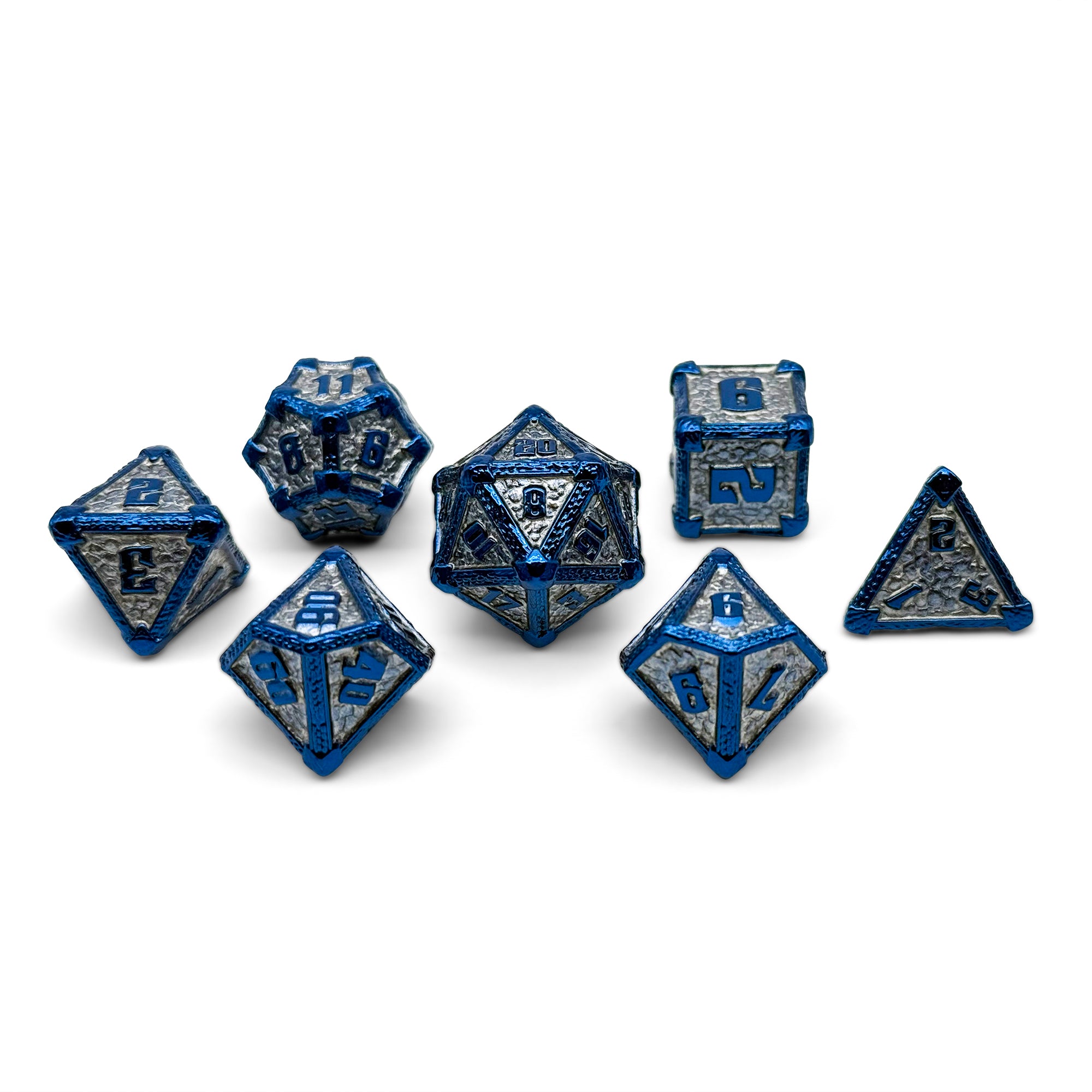 Hydrascale - Stormbane-Metal - Zinc Alloy Dice-Norse Foundry -Dungeons and Dragons-D&D Dice-D20-Metal Dice Set-D&D-DnD Metal Dice Set-Perfect for Tabletop RPGs