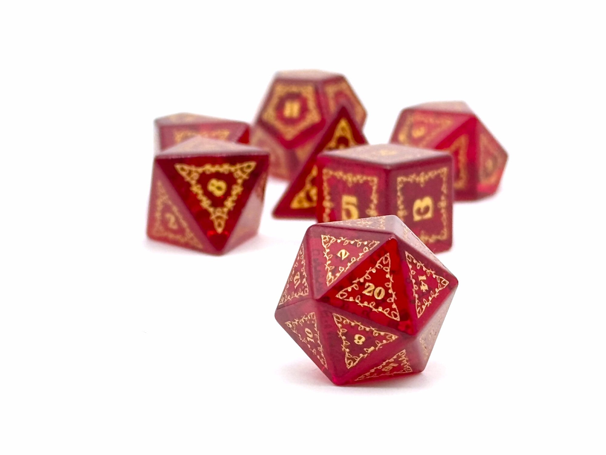 Holiday Orc Mystery Gemstone or Glass Dice Set with Premium Holiday Book Tin-Alloy Dice-NOR 01947-Norse Foundry-dungeon and dragons-dice-dnd-dungeon & dragons