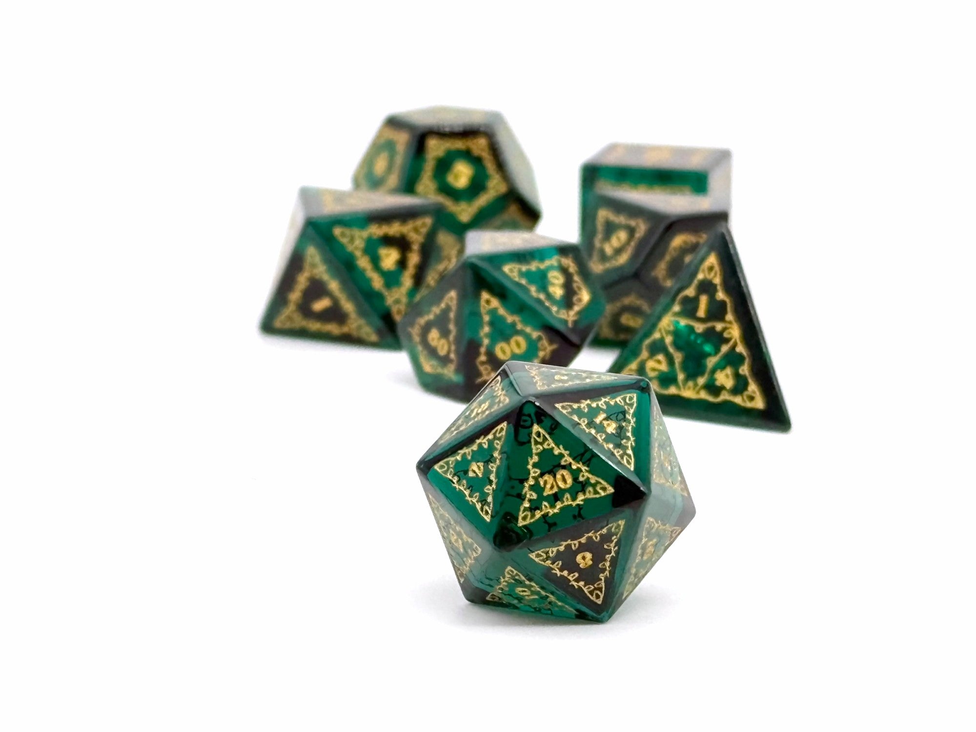 Holiday Orc Mystery Gemstone or Glass Dice Set with Premium Holiday Book Tin-Alloy Dice-NOR 01947-Norse Foundry-dungeon and dragons-dice-dnd-dungeon & dragons