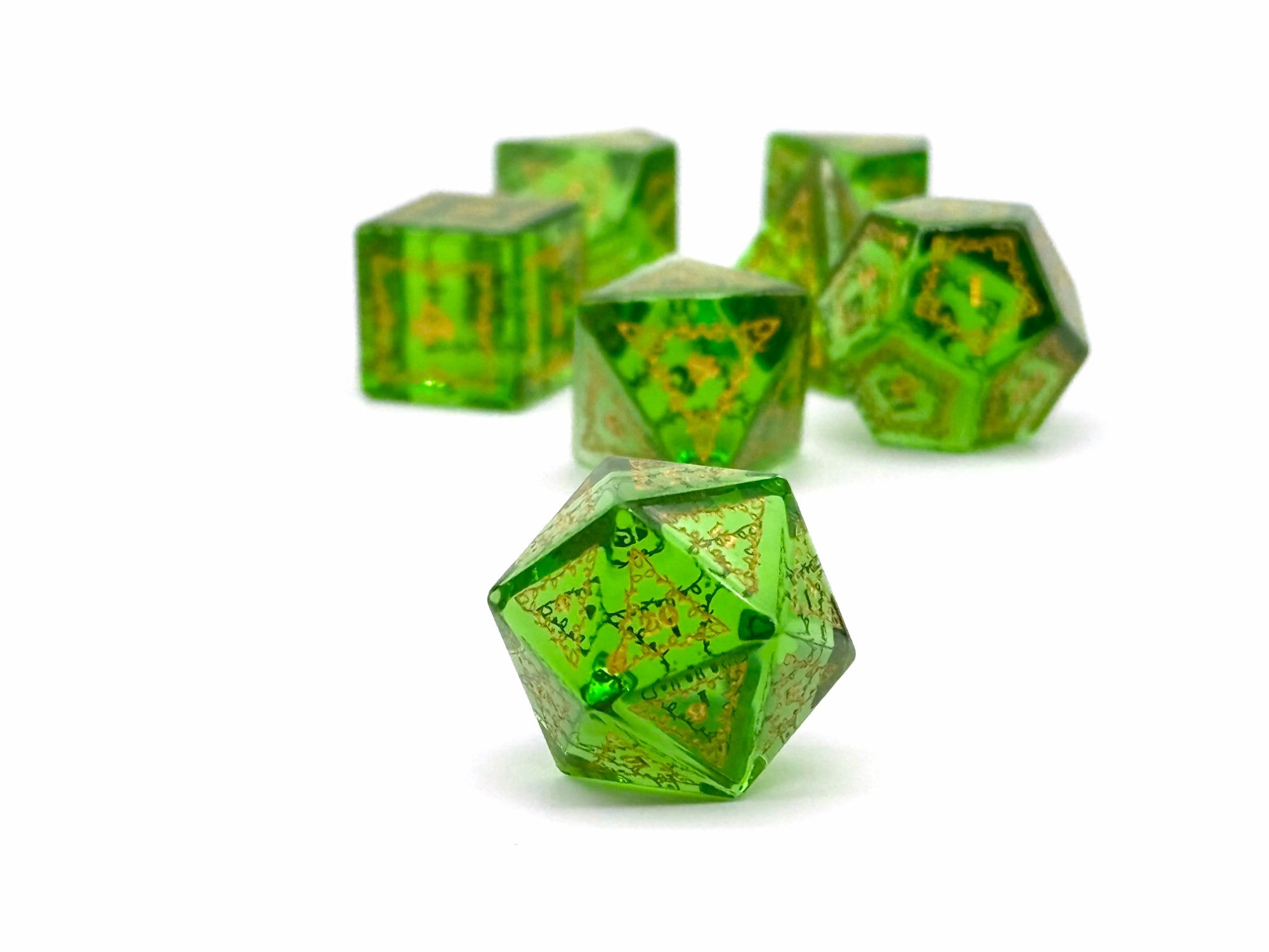 Holiday Orc Mystery Gemstone or Glass Dice Set with Premium Holiday Book Tin-Alloy Dice-NOR 01947-Norse Foundry-dungeon and dragons-dice-dnd-dungeon & dragons