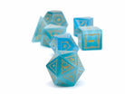 Holiday Orc Mystery Gemstone or Glass Dice Set with Premium Holiday Book Tin-Alloy Dice-NOR 01947-Norse Foundry-dungeon and dragons-dice-dnd-dungeon & dragons
