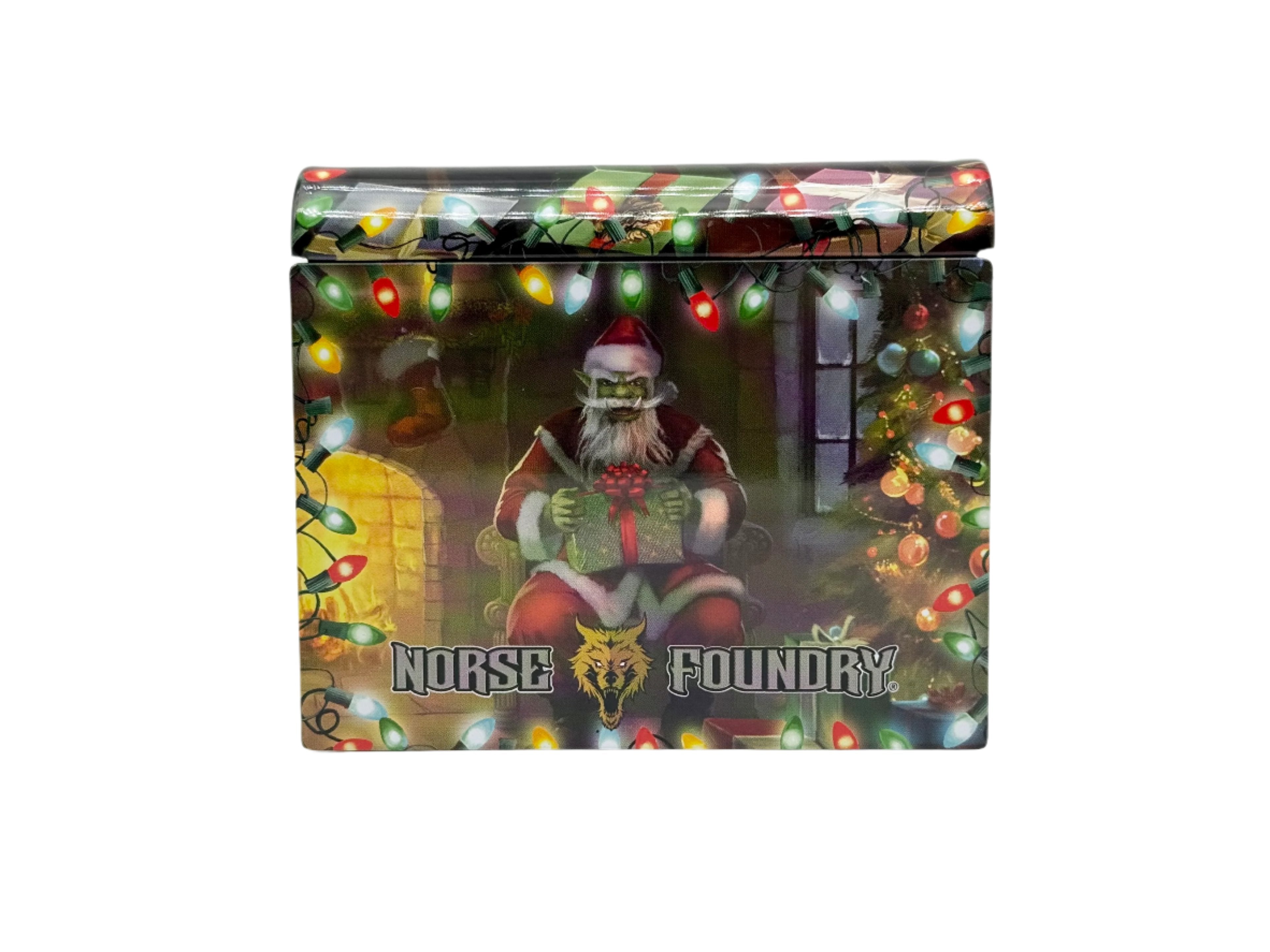 Holiday Orc Mystery Gemstone or Glass Dice Set with Premium Holiday Book Tin-Alloy Dice-NOR 01947-Norse Foundry-dungeon and dragons-dice-dnd-dungeon & dragons