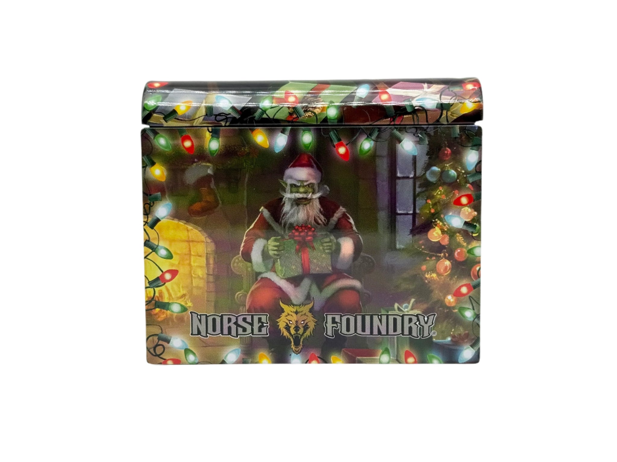 Holiday Orc Mystery Gemstone or Glass Dice Set with Premium Holiday Book Tin-Alloy Dice-NOR 01947-Norse Foundry-dungeon and dragons-dice-dnd-dungeon & dragons