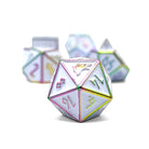Ice Storm - Norse Themed Metal Dice Set-Zinc Alloy Dice-Norse Foundry-Dungeons and Dragons-DND Dice-D20-Metal Dice Set-DND-D&D Metal Dice Set-Perfect for Tabletop RPGs