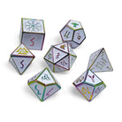Ice Storm - Norse Themed Metal Dice Set-Zinc Alloy Dice-Norse Foundry-Dungeons and Dragons-DND Dice-D20-Metal Dice Set-DND-D&D Metal Dice Set-Perfect for Tabletop RPGs