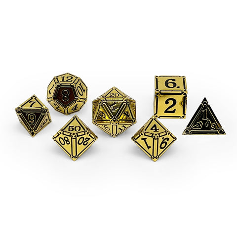 Ironworks - Ancient Treasures 7 Piece RPG set Alloy Metal Dice