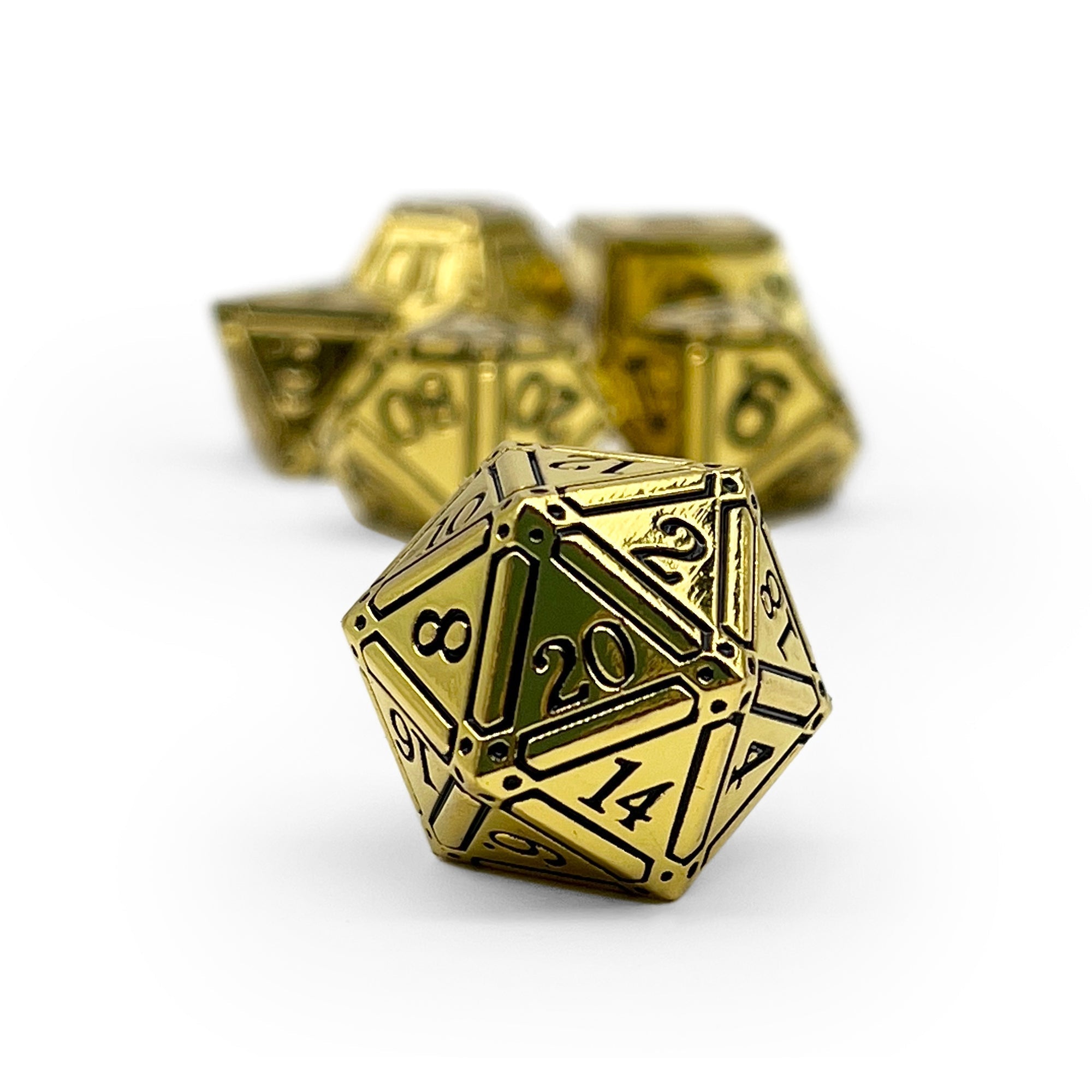 Ironworks - Ancient Treasures 7 Piece RPG set Alloy Metal Dice-Metal - Zinc Alloy Dice-Norse Foundry-Dungeons and Dragons-DND Dice-D20-Metal Dice Set-DND-D&D Metal Dice Set-Perfect for Tabletop RPGs