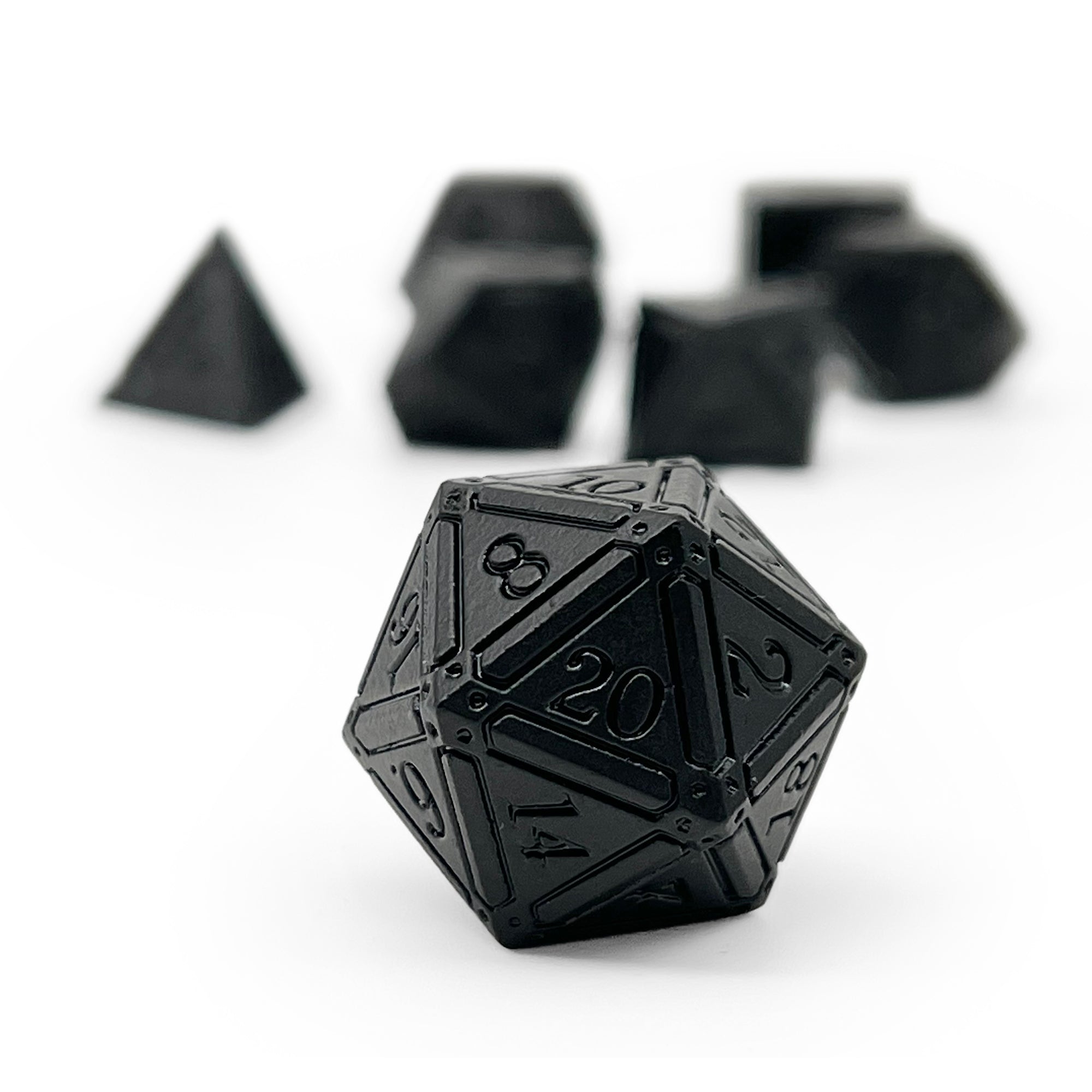 Ironworks - Animate Dead 7 Piece RPG set Alloy Metal Dice-Metal - Zinc Alloy Dice-Norse Foundry-Dungeons and Dragons-DND Dice-D20-Metal Dice Set-DND-D&D Metal Dice Set-Perfect for Tabletop RPGs