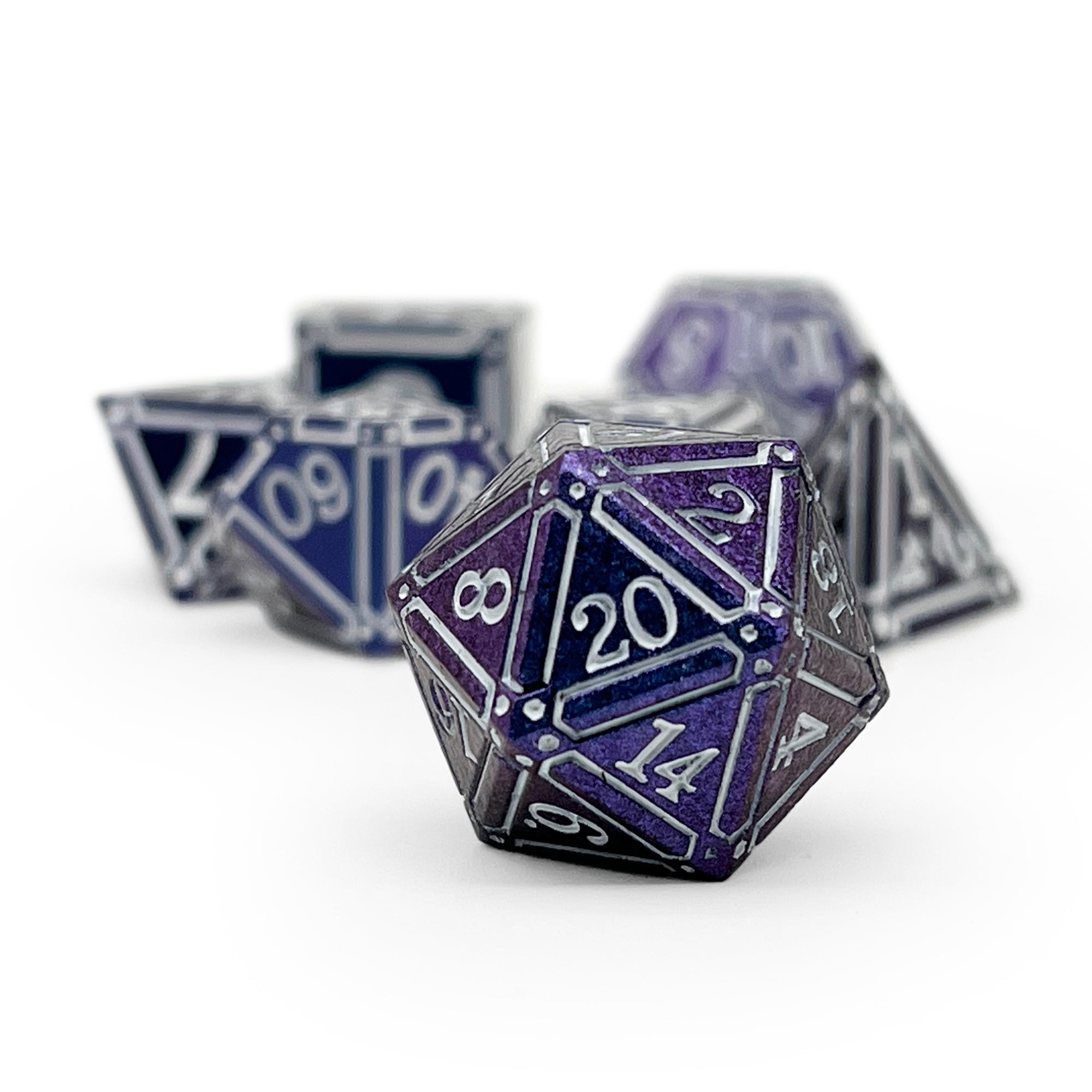 Ironworks - Chalice 7 Piece RPG set Alloy Metal Dice-Metal - Zinc Alloy Dice-Norse Foundry-Dungeons and Dragons-DND Dice-D20-Metal Dice Set-DND-D&D Metal Dice Set-Perfect for Tabletop RPGs