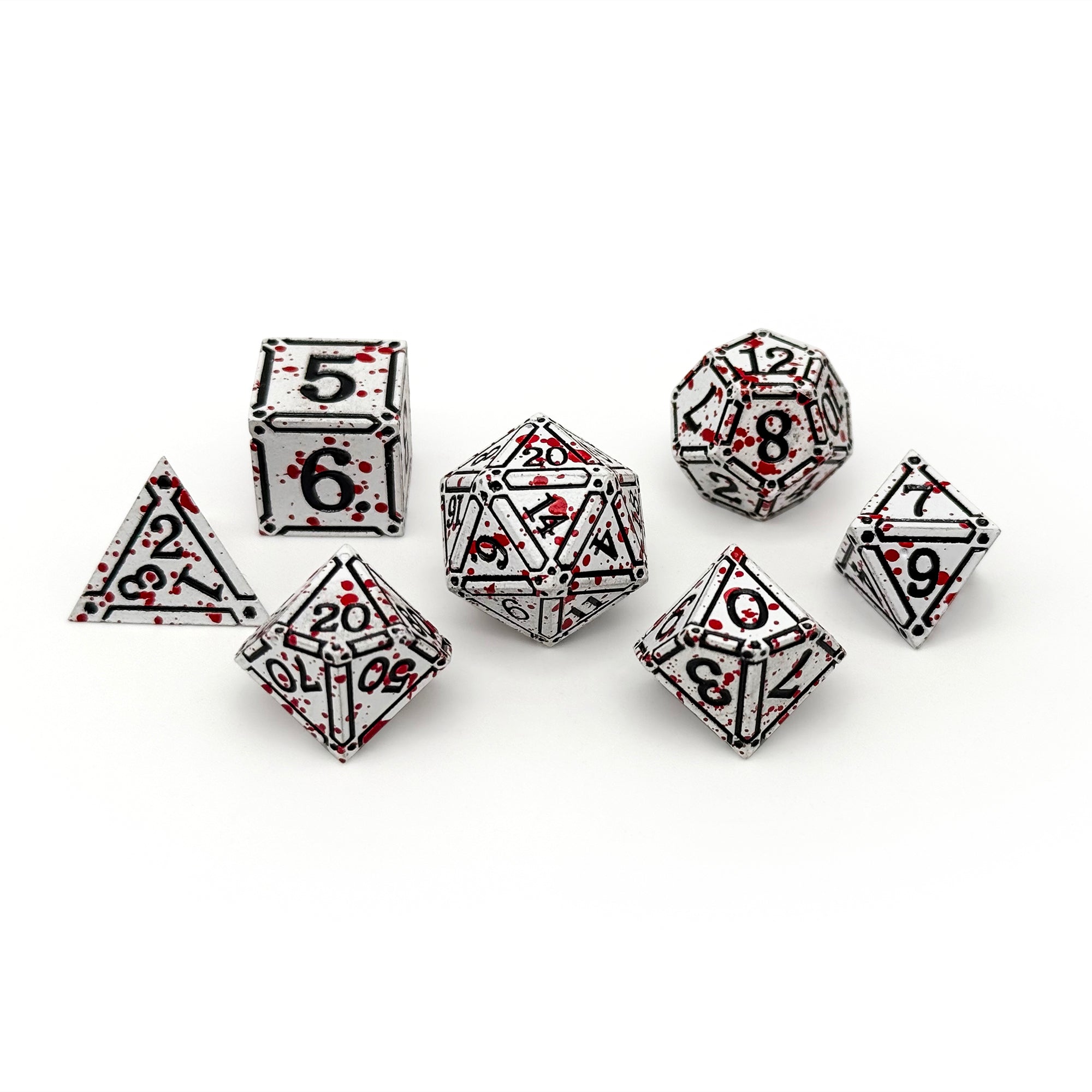 Ironworks - Dex 7 Piece RPG set Alloy Dice-Metal - Zinc Alloy Dice-Norse Foundry-Dungeons and Dragons-D&D Dice-D20-Metal Dice Set-D&D-D&D Metal Dice Set-Perfect for Tabletop RPGs