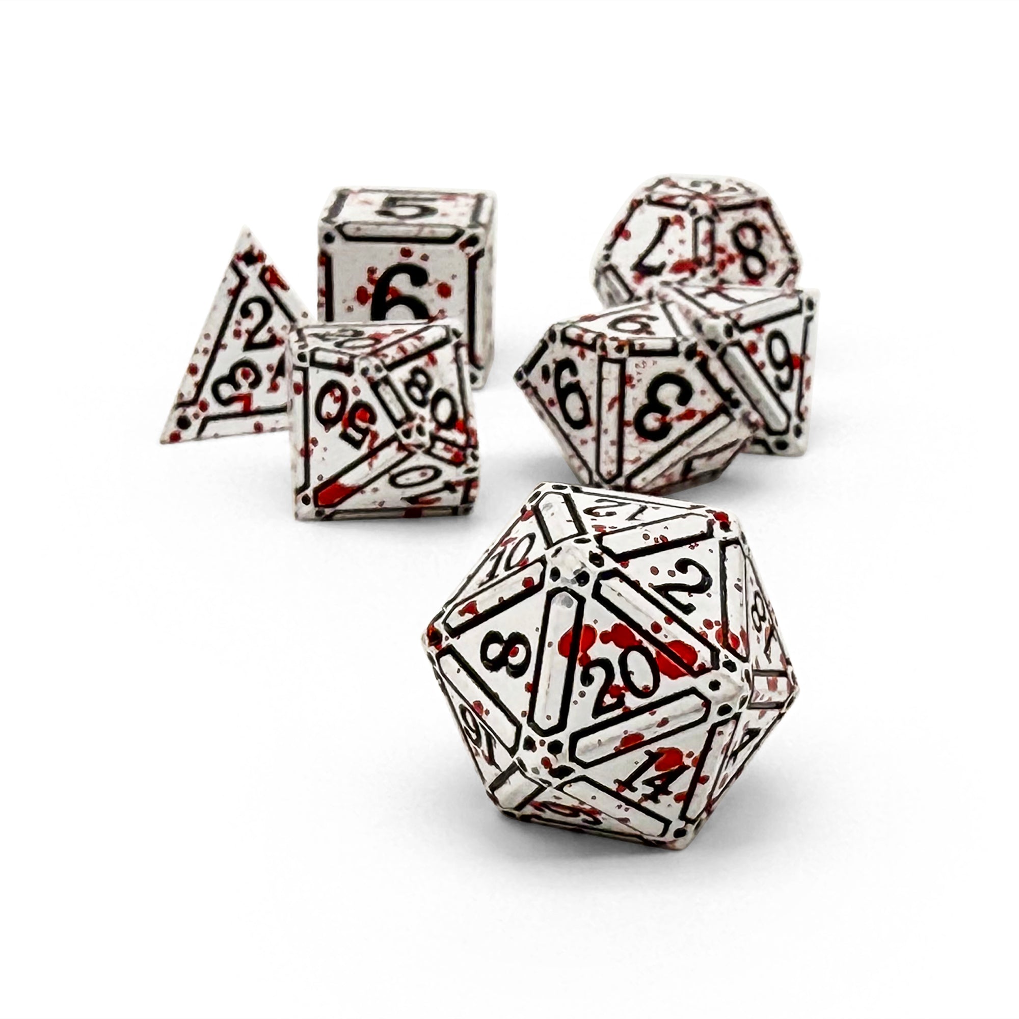 Ironworks - Dex 7 Piece RPG set Alloy Dice-Metal - Zinc Alloy Dice-Norse Foundry-Dungeons and Dragons-D&D Dice-D20-Metal Dice Set-DnD-D&D Metal Dice Set-Perfect for Tabletop RPGs