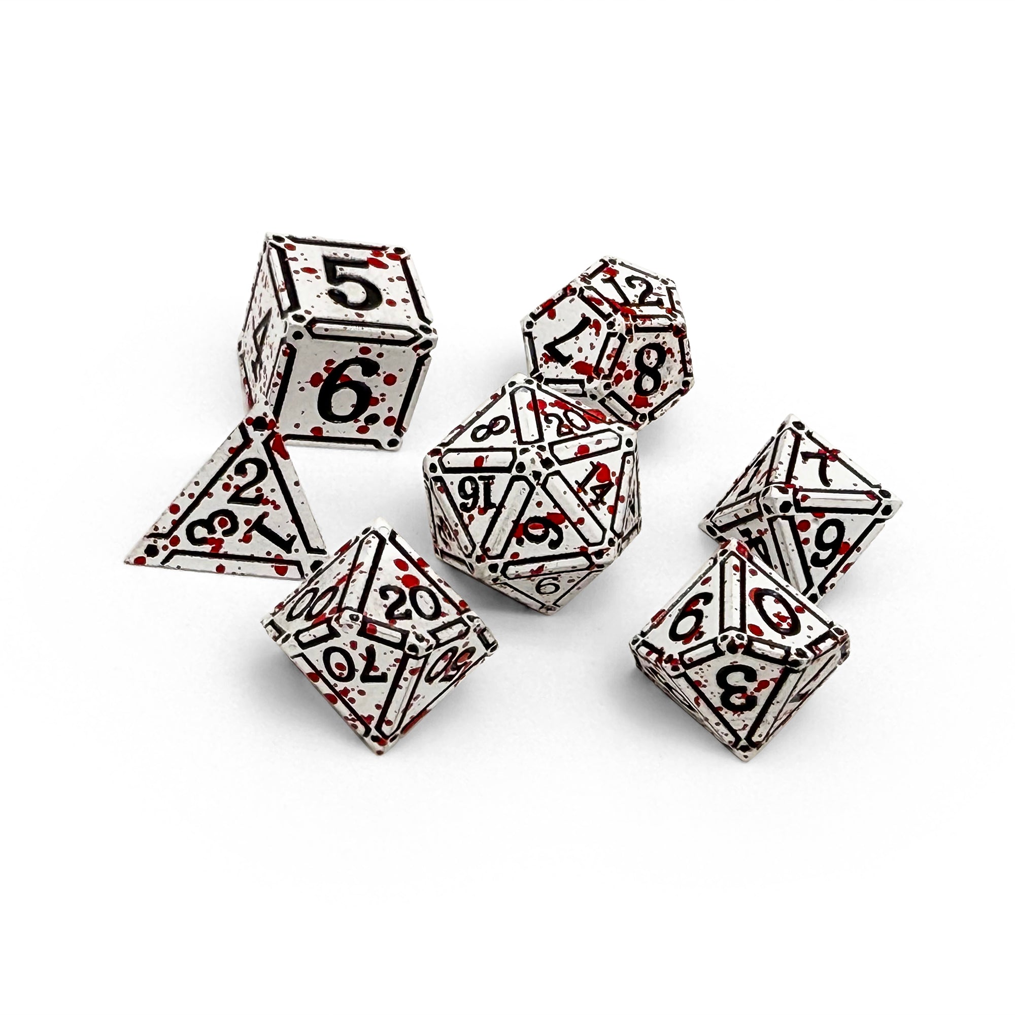 Ironworks - Dex 7 Piece RPG set Alloy Dice-Metal - Zinc Alloy Dice-Norse Foundry-Dungeons and Dragons-D&D Dice-D20-Metal Dice Set-DnD-DnD Metal Dice Set-Perfect for Tabletop RPGs