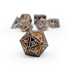 Ironworks - Hellfire 7 Piece RPG set Alloy Metal Dice-Metal - Zinc Alloy Dice-Norse Foundry-Norse Foundry-dungeons & dragons-d&d dice set-rpg dice set-d20-metal dice set-d&d-perfect for tabletop rpgs