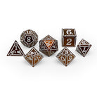 Ironworks - Hellfire 7 Piece RPG set Alloy Metal Dice-Metal - Zinc Alloy Dice-Norse Foundry-Norse Foundry-dungeons & dragons-d&d dice set-rpg dice set-d20-metal dice set-d&d-perfect for tabletop rpgs