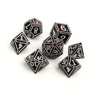 Ironworks - Hidden in the Shadows 7 Piece RPG set Alloy Dice-Metal - Zinc Alloy Dice-Norse Foundry-Dungeons and Dragons-D&D Dice-D20-Metal Dice Set-DND-D&D Metal Dice Set-Perfect for Tabletop RPGs