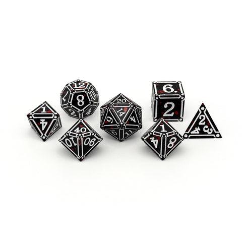 Ironworks -  Hidden in the Shadows 7 Piece RPG set Alloy Dice