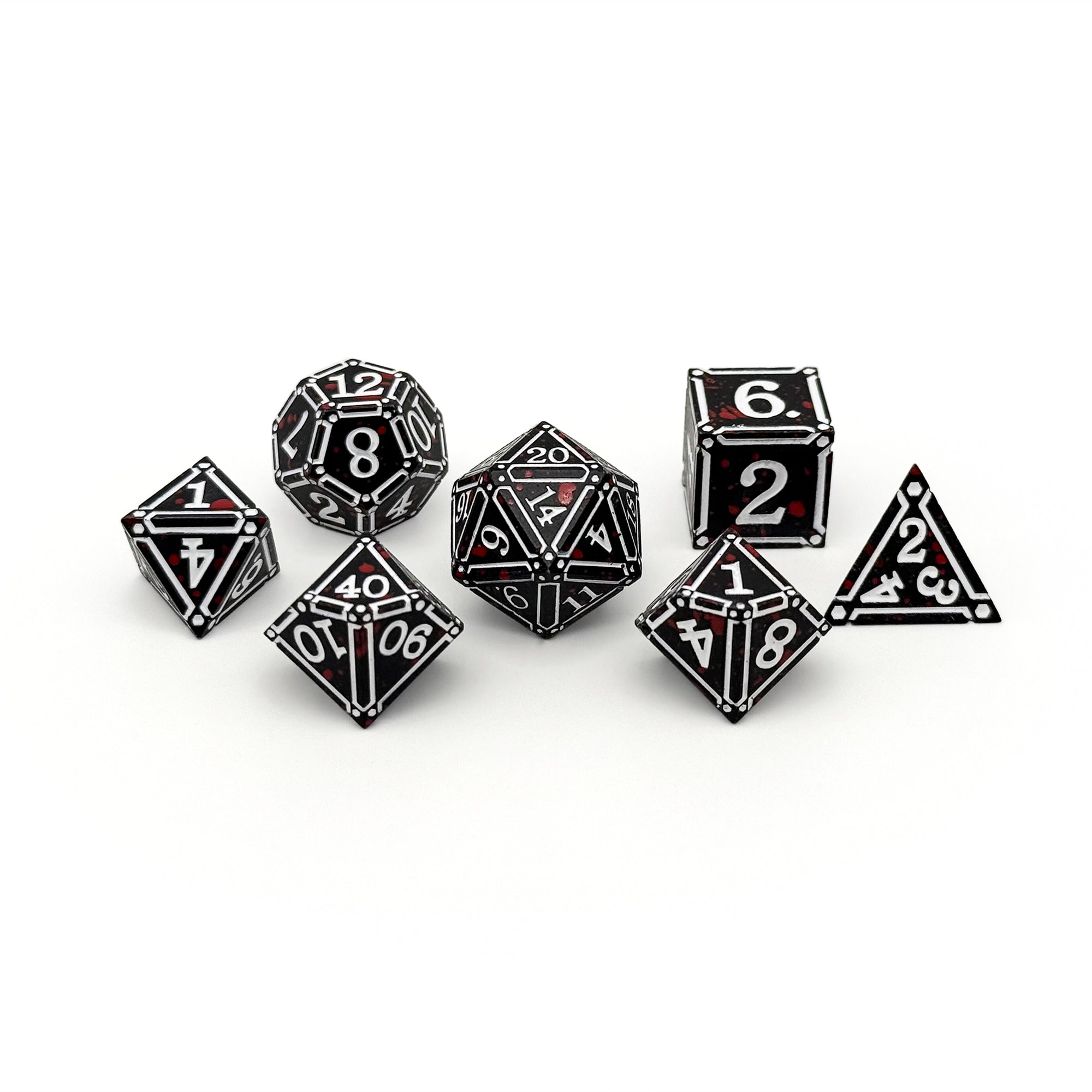 Ironworks - Hidden in the Shadows 7 Piece RPG set Alloy Dice-Metal - Zinc Alloy Dice-Norse Foundry-Dungeons and Dragons-D&D Dice-D20-Metal Dice Set-DnD-DnD Metal Dice Set-Perfect for Tabletop RPGs