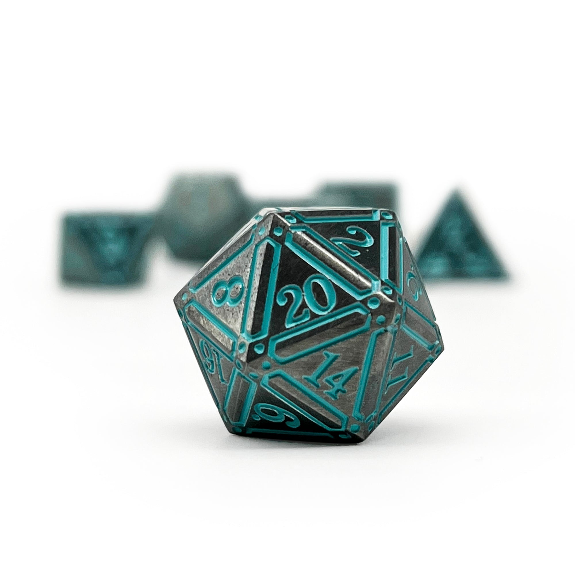 Ironworks - Ice Queen 7 Piece RPG set Alloy Metal Dice-Metal - Zinc Alloy Dice-Norse Foundry-Dungeons and Dragons-DND Dice-D20-Metal Dice Set-DND-D&D Metal Dice Set-Perfect for Tabletop RPGs