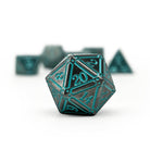 Ironworks - Ice Queen 7 Piece RPG set Alloy Metal Dice-Metal - Zinc Alloy Dice-Norse Foundry-Norse Foundry-dungeons & dragons-d&d dice set-rpg dice set-d20-metal dice set-d&d-perfect for tabletop rpgs