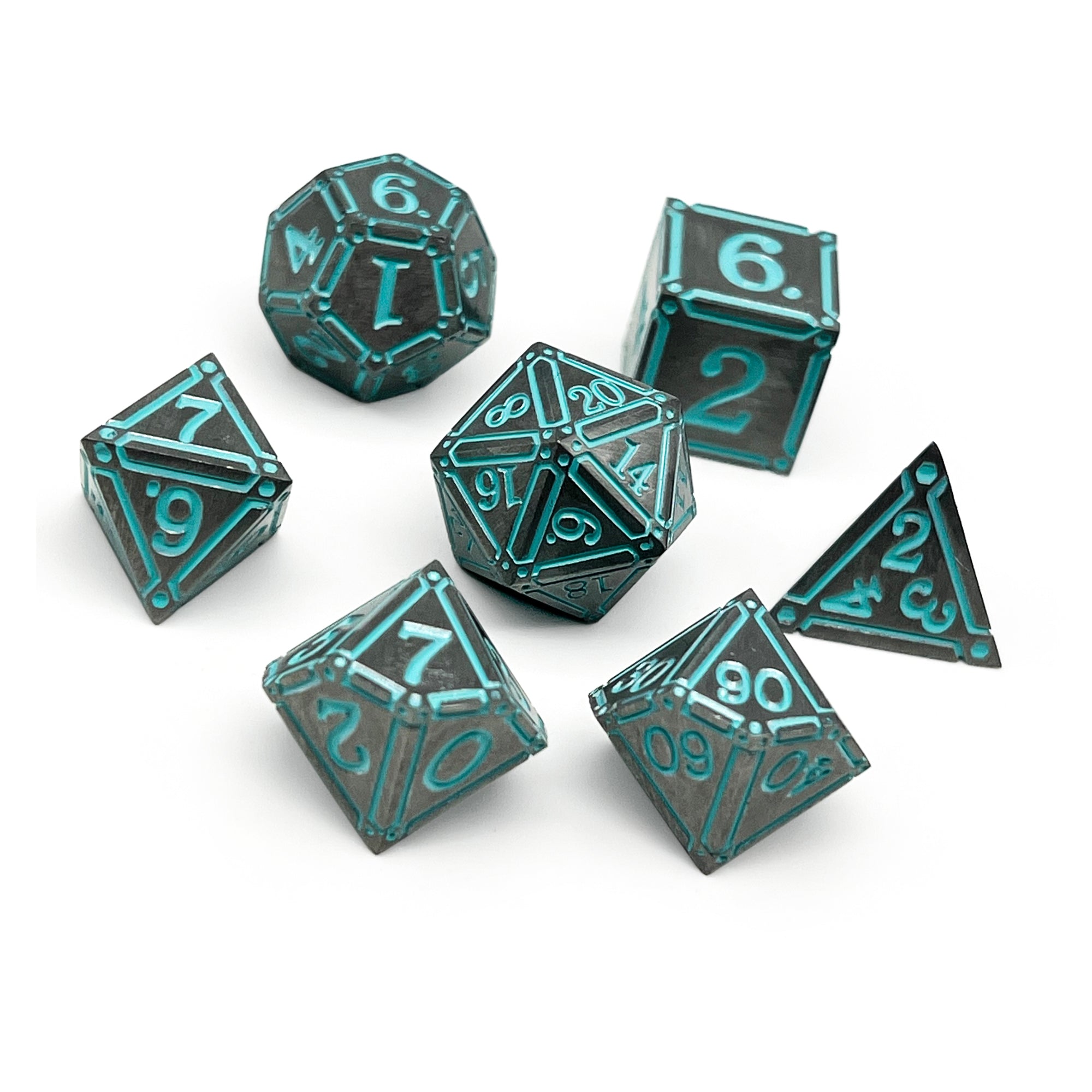 Ironworks - Ice Queen 7 Piece RPG set Alloy Dice