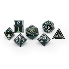Ironworks - Necromancer Spellbook 7 Piece RPG set Alloy Metal Dice