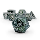 Ironworks - Necromancer Spellbook 7 Piece RPG set Alloy Metal Dice-Metal - Zinc Alloy Dice-Norse Foundry-Dungeons and Dragons-DND Dice-D20-Metal Dice Set-DND-DND Metal Dice Set-Perfect for Tabletop RPGs